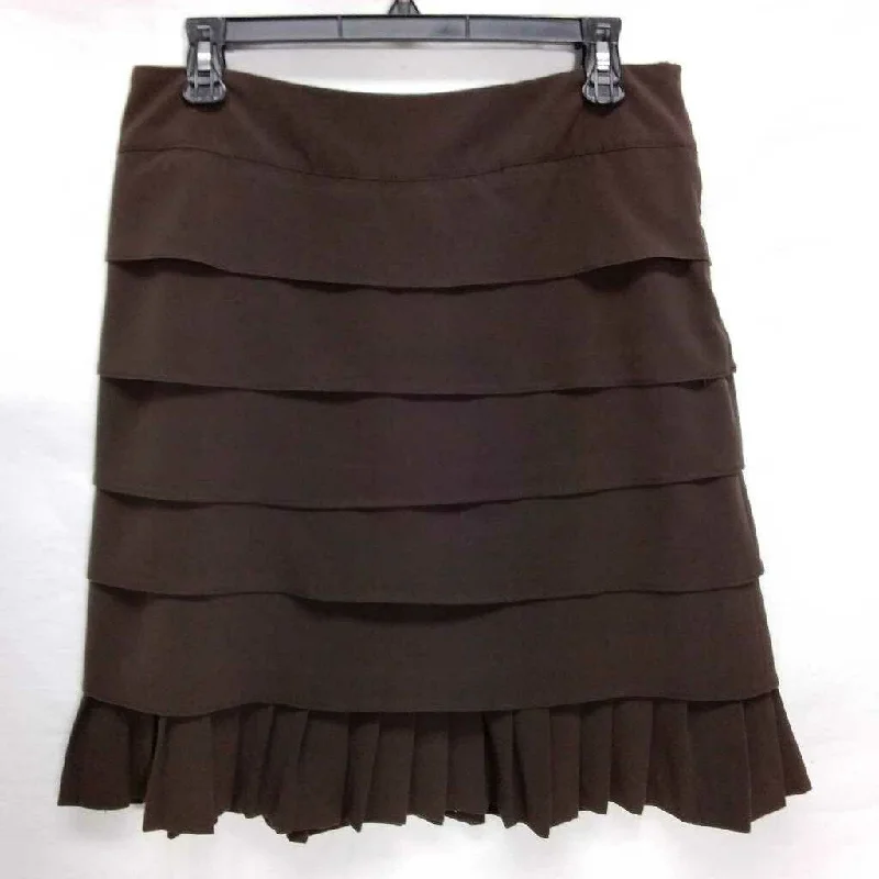 SANDRO BROWN LAYERED KNEE SKIRT SIZE 8 TCC cashmere skirt soft