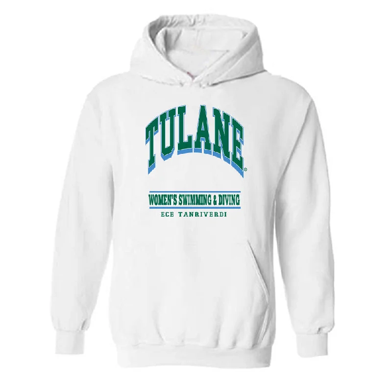 Tulane - NCAA Women's Swimming & Diving : Ece Tanriverdi - Classic Fashion Shersey Hooded Sweatshirt Hoodie with Elastic Waist Stretchable Comfortable