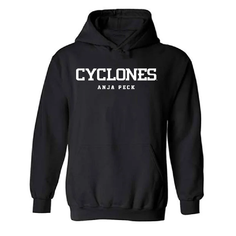 Iowa State - NCAA Women's Swimming & Diving : Anja Peck - Classic Fashion Shersey Hooded Sweatshirt Hoodie with Cuffed Sleeves Snug Secure
