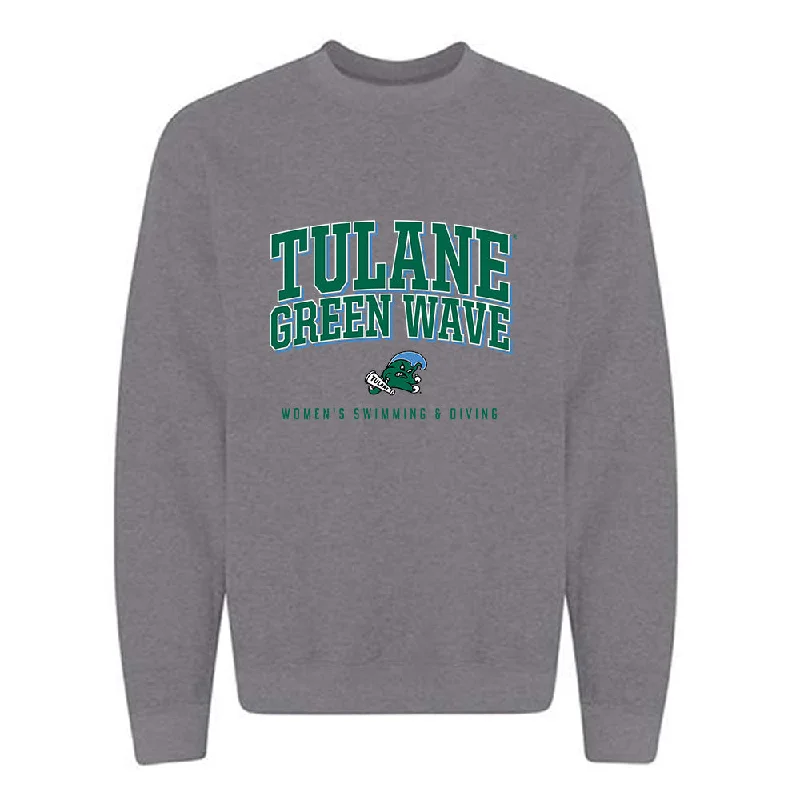 Tulane - NCAA Women's Swimming & Diving : Sydney Mullin - Classic Shersey Crewneck Sweatshirt Hoodie with Button Classic Timeless