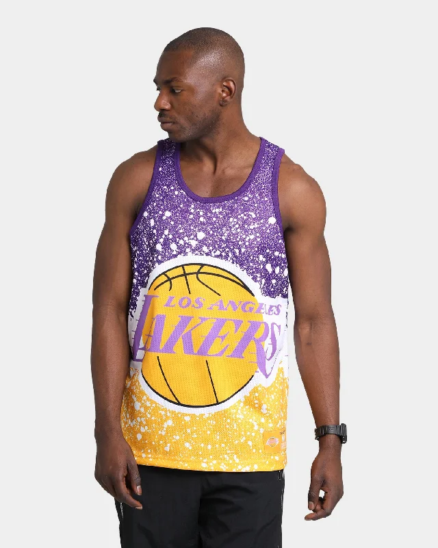 Mitchell & Ness Los Angeles Lakers Jumbotron Sublimated Tank Gold teal tank top