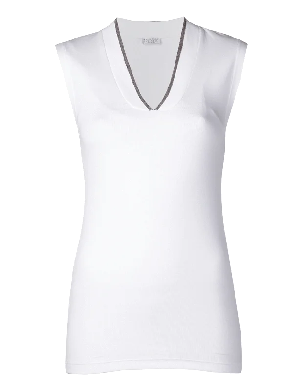 Monili V-Neck Tank glitter tank top