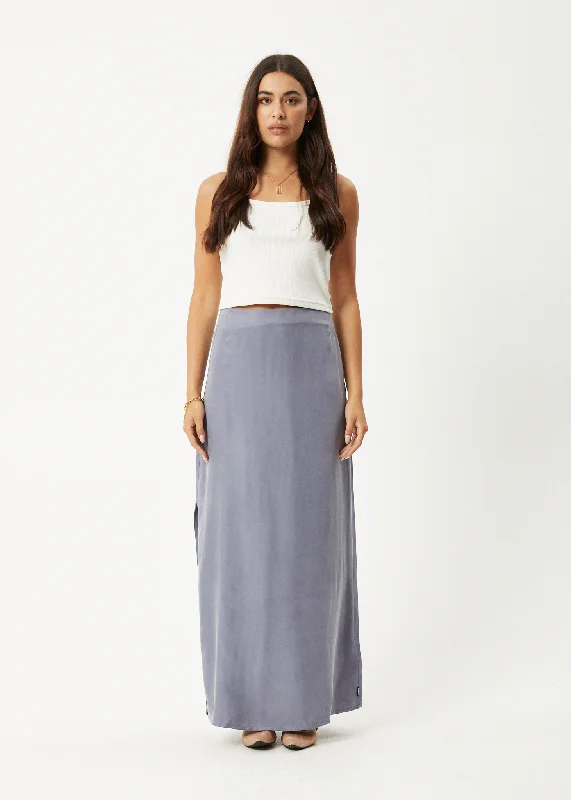 AFENDS Womens Grace - Cupro Maxi Skirt - Marlin corduroy skirt durable