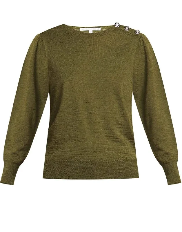 Grayden Pullover - Army Angora Wool Cozy