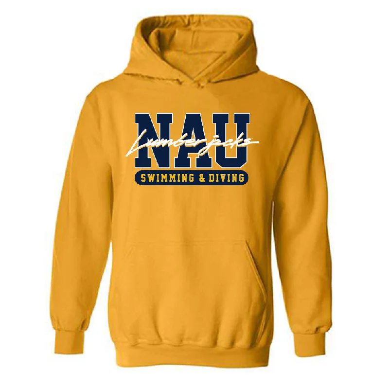 Northern Arizona - NCAA Women's Swimming & Diving : Jamie Dellwardt - Classic Shersey Hooded Sweatshirt Hoodie with Cuffed Sleeves Snug Secure