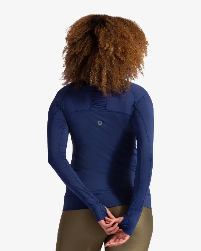 BloqUV: Women's UPF 50 Pullover (2012) - Navy Spaghetti Sleeve Top