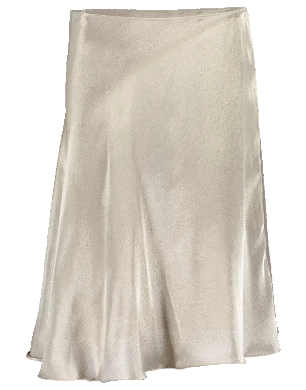 Half Circle Pull-On Skirt linen skirt natural