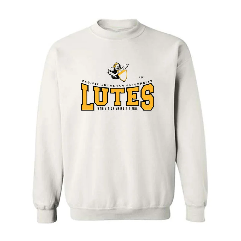 PLU - NCAA Women's Swimming & Diving : Jessica Lee - Classic Fashion Shersey Crewneck Sweatshirt Hoodie with Slit Hem Functional Movement