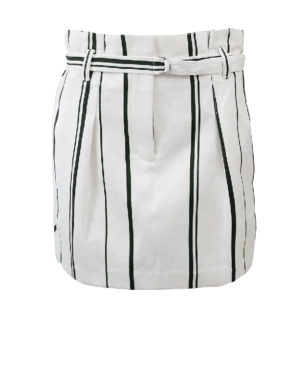 Belted Stripe Skirt vintage skirt charm