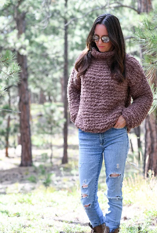 Knit Kit - Sherpa Pullover Slit Sleeve Stylish