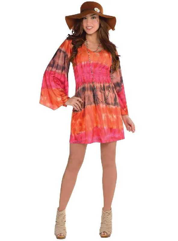 60s Woodstock Hippie Womens Fancy Dress Costume Tunics Office stylish