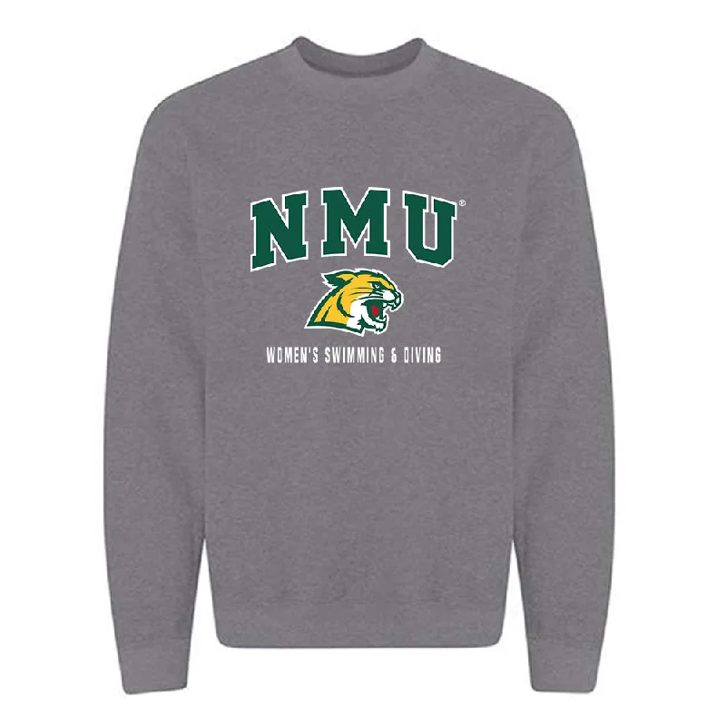 Northern Michigan - NCAA Women's Swimming & Diving : Jillian McKinley - Crewneck Sweatshirt Hoodie with Double Zipper Versatile Adjustable