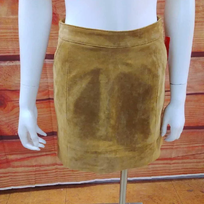 WAREHOUSE TAN LEATHER SKIRT SIZE 4 TCC chiffon skirt floaty