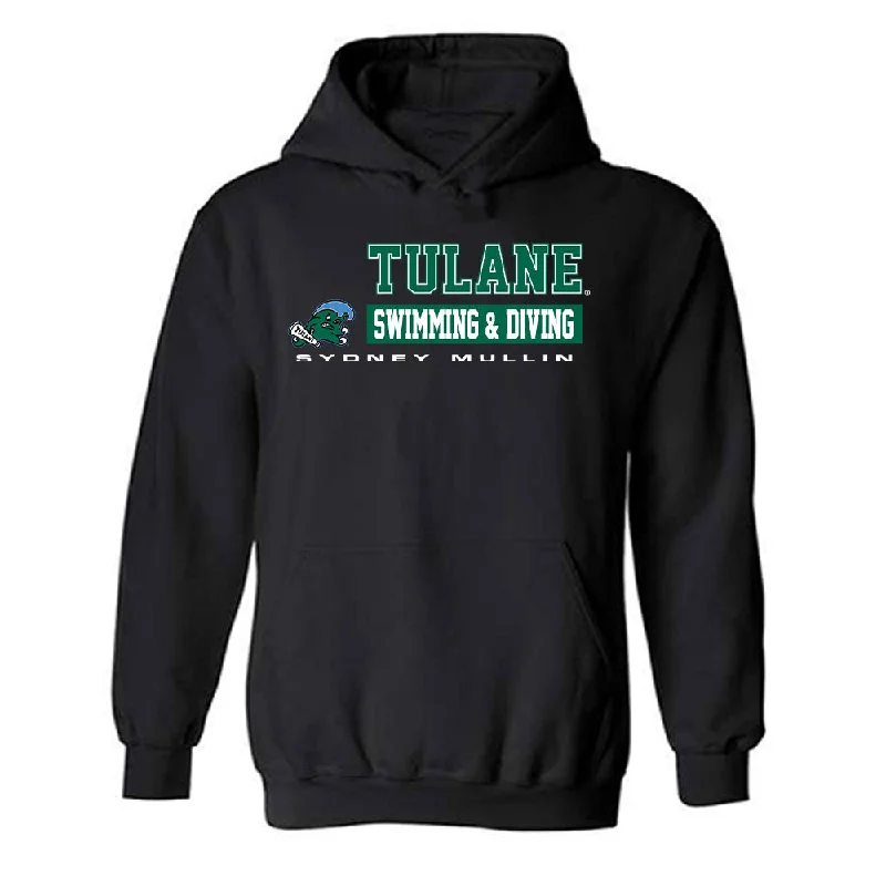 Tulane - NCAA Women's Swimming & Diving : Sydney Mullin - Classic Fashion Shersey Hooded Sweatshirt Hoodie with Magnetic Closure Innovative Modern