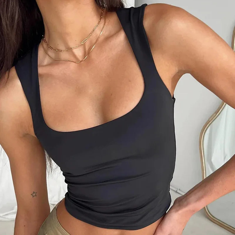 Wjczt outfit ideal Fallen Square Neck Tank Top flirty tank top