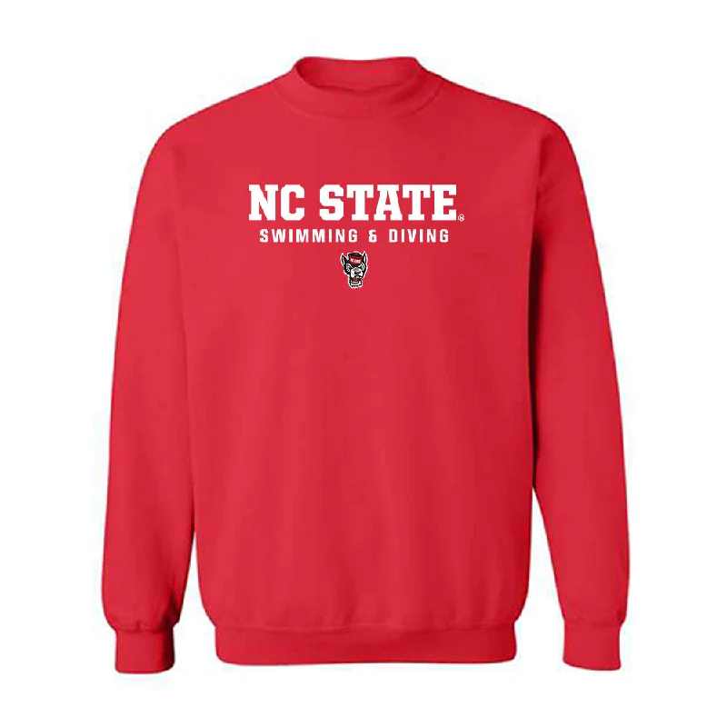 NC State - NCAA Women's Swimming & Diving : Erika Pelaez - Classic Shersey Crewneck Sweatshirt Hoodie with Contrast Stitching Detailed Premium