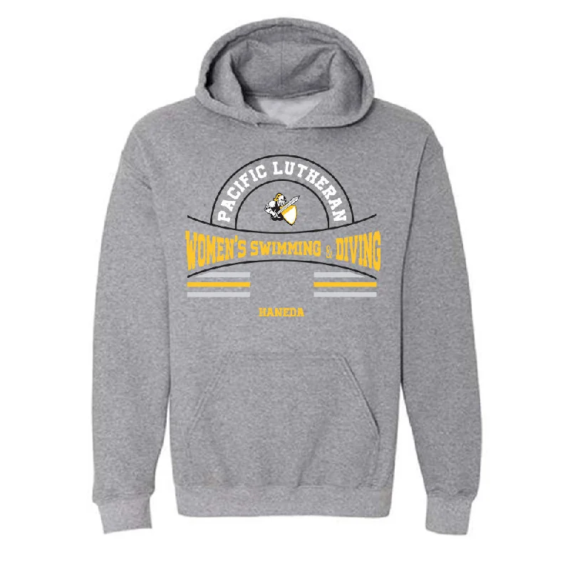 PLU - NCAA Women's Swimming & Diving : Anna Haneda - Classic Fashion Shersey Hooded Sweatshirt Hoodie with Hem Detail Decorative Unique