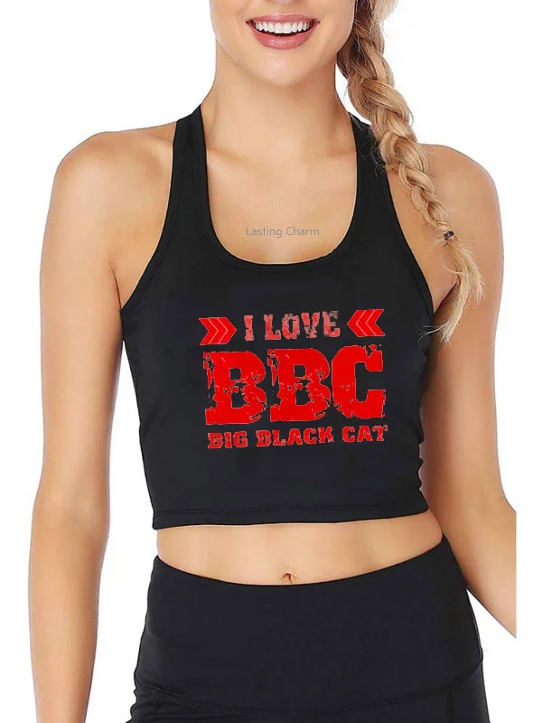 I Love Big Black Cat Graphical Sexy CropTop Adult Humor Fun Flirty Print Tank Tops Hotwife Yoga Sports Fitness Camisole boho tank top I Love Big Black Cat Graphical Sexy CropTop Adult Humor Fun Flirty Print Tank Tops Hotwife Yoga Sports Fitness Camisole boho tank top