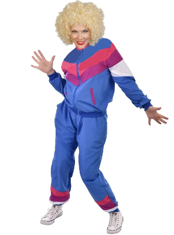 80s Style Tracksuit Womens Dress Up Costume Tunics Ceremony elegant