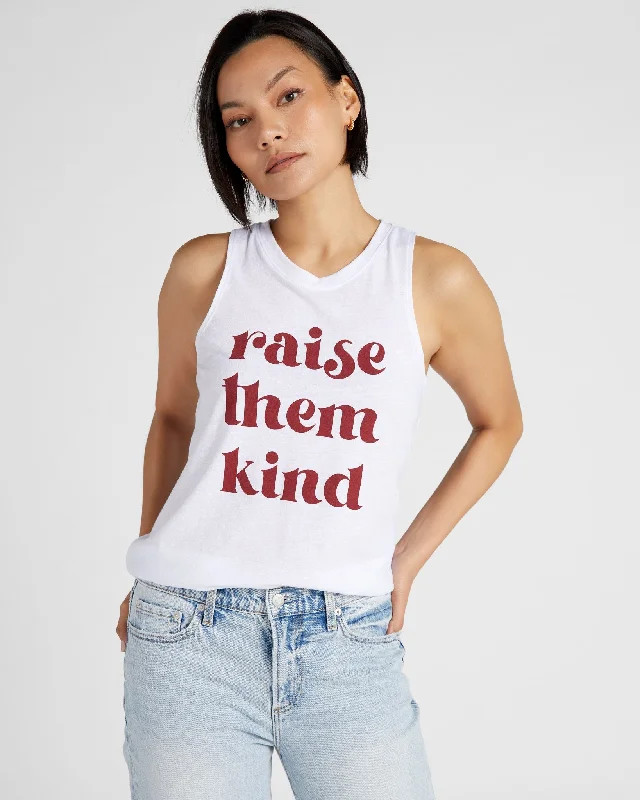 Raise Them Kind Graphic Tank loose fit tank