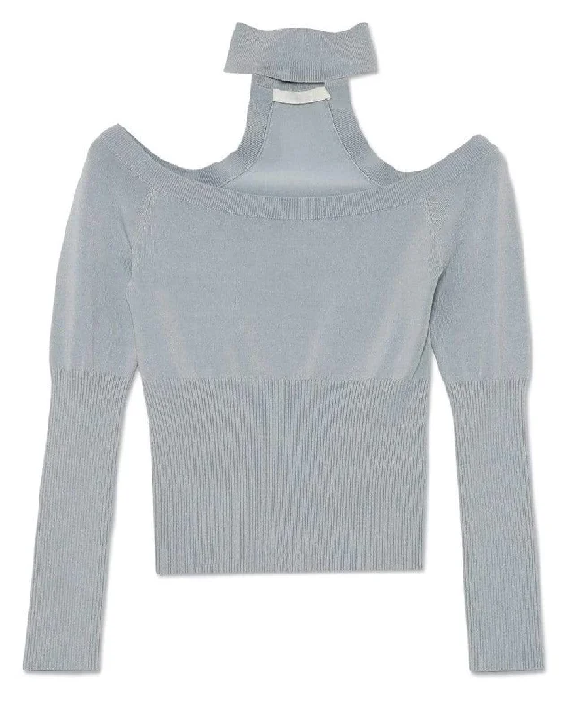 Tide Lila Cold Shoulder Pullover Crew Neck Wool