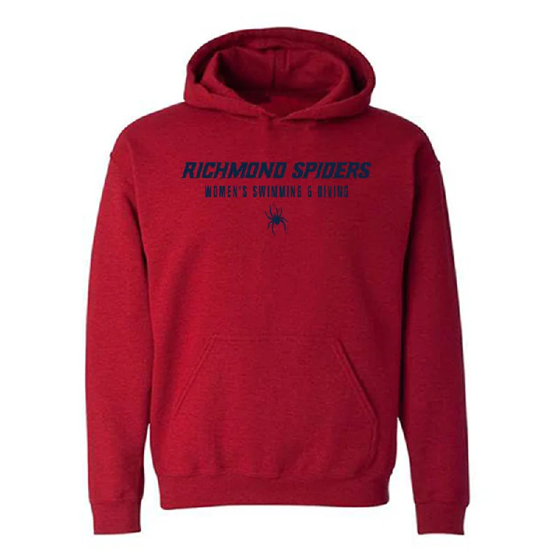 Richmond - NCAA Women's Swimming & Diving : Hannah Wieczorek - Hooded Sweatshirt Hoodie with Hem Lace Feminine Delicate