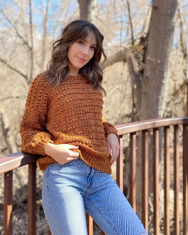 Crochet Kit - Stony Shore Pullover Long Bell Sleeve