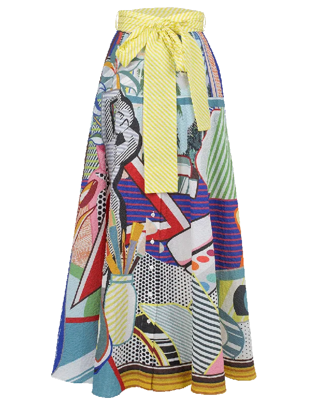 Camille Printed Skirt silk skirt elegant