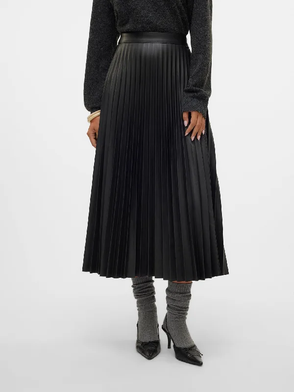 Γυναικεία φούστα πλισέ VMBELLAHOLLY HW 7-8COATED SKIRT 10319036 | 10319036 pencil skirt chic Γυναικεία φούστα πλισέ VMBELLAHOLLY HW 7-8COATED SKIRT 10319036 | 10319036 pencil skirt chic