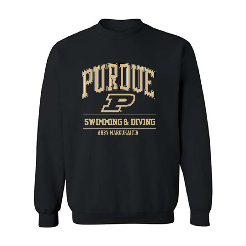 Purdue - NCAA Women's Swimming & Diving : Abby Marcukaitis - Classic Fashion Shersey Crewneck Sweatshirt Hoodie with Fur Luxurious Winter