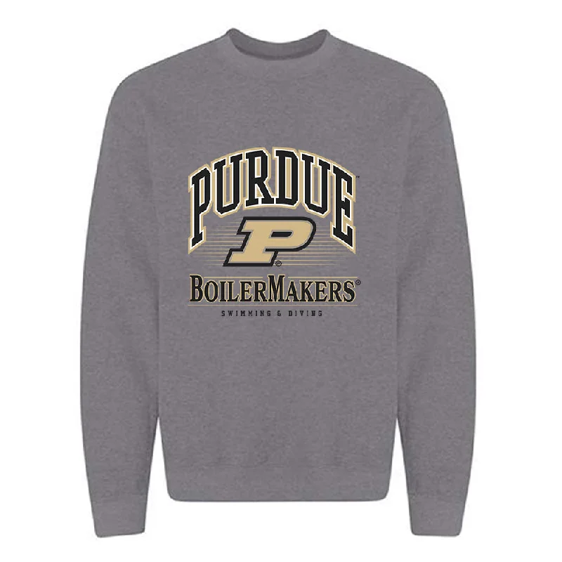 Purdue - NCAA Women's Swimming & Diving : Michaela Herwig - Classic Shersey Crewneck Sweatshirt Hoodie with Front Slit Layering Stylish