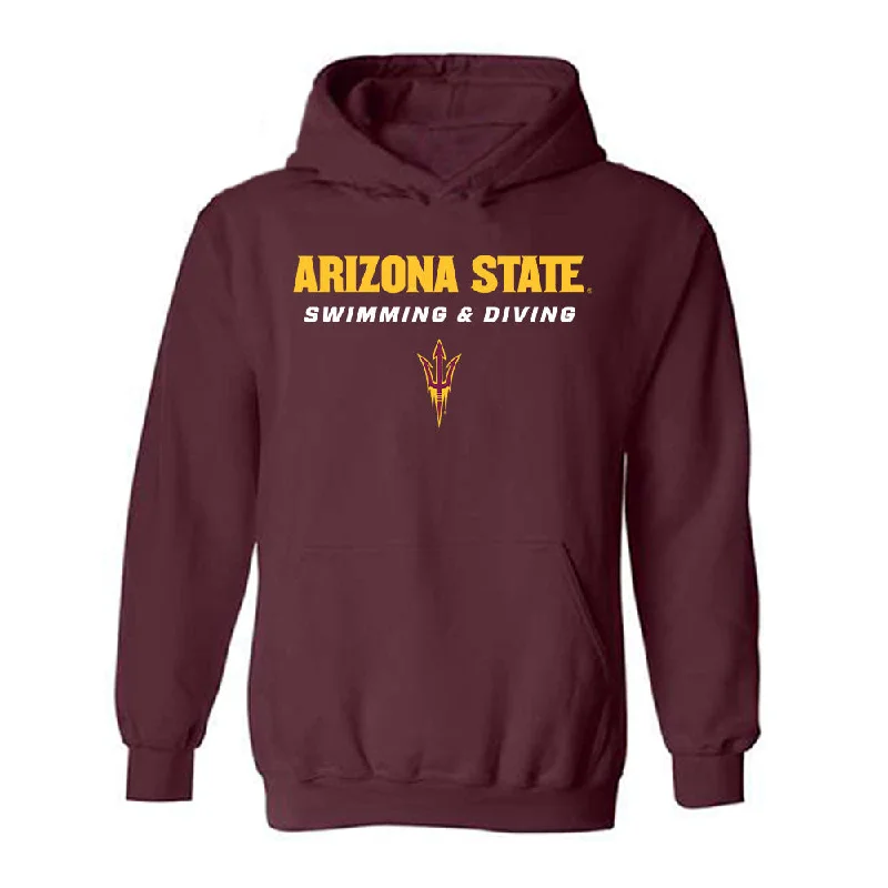 Arizona State - NCAA Women's Swimming & Diving : Amayah Wiley - Classic Shersey Hooded Sweatshirt Hoodie with Cropped Fit Short Trendy