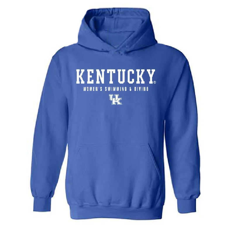 Kentucky - NCAA Women's Swimming & Diving : Torie Buerger - Generic Shersey Hooded Sweatshirt Hoodie with Fur Luxurious Winter