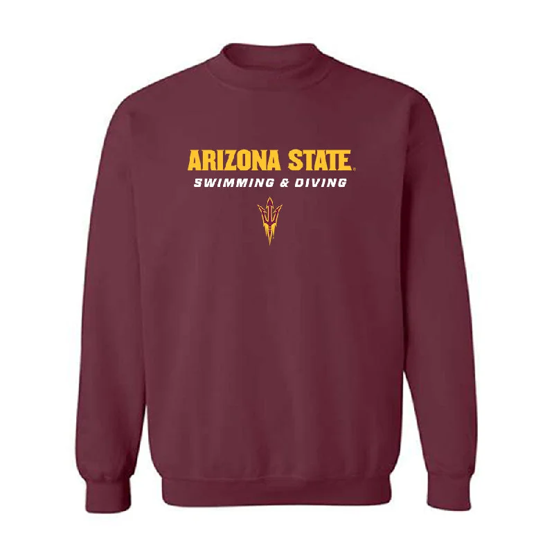 Arizona State - NCAA Women's Swimming & Diving : Amayah Wiley - Classic Shersey Crewneck Sweatshirt Hoodie with Rolled Sleeves Casual Relaxed