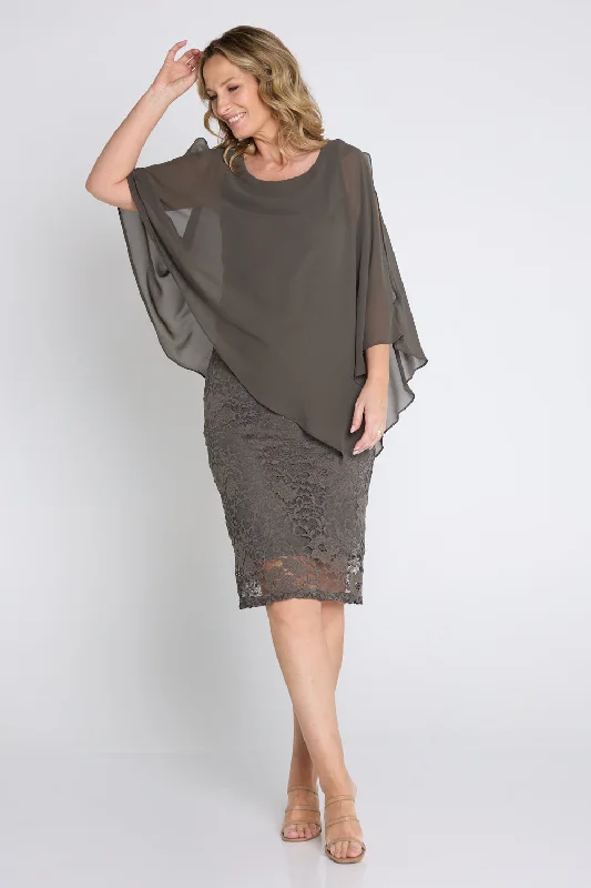 Abigail Dress - Khaki Tunics Vintage classic