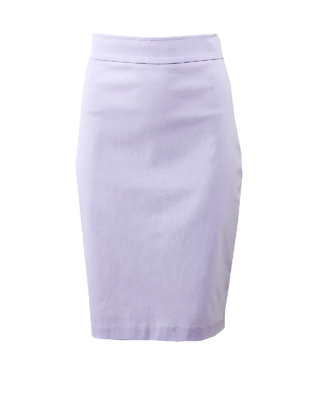 Pull-On Stretch Pencil Skirt linen skirt breathable