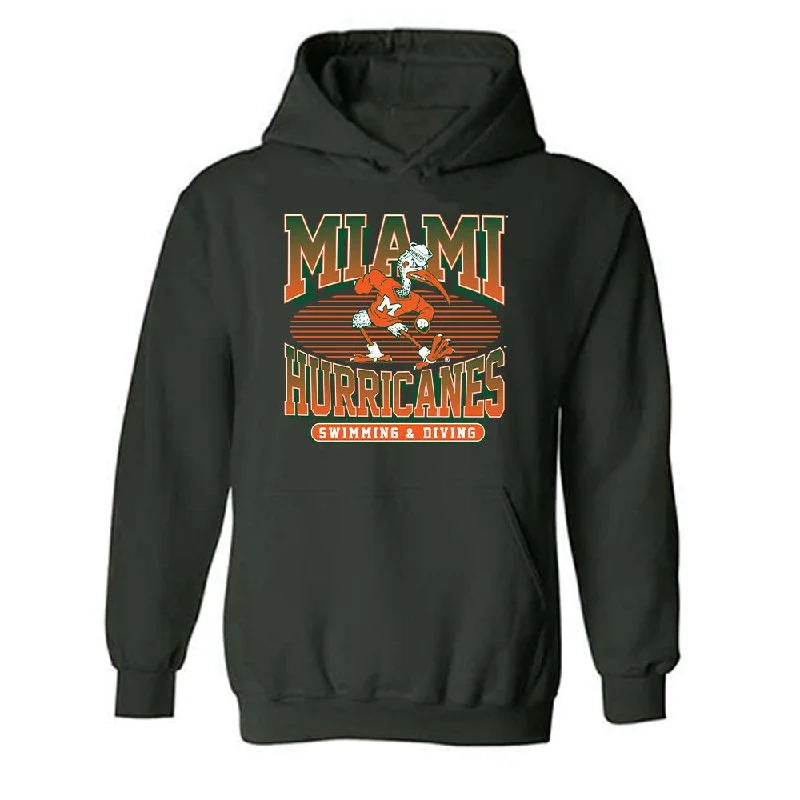 Miami - NCAA Women's Swimming & Diving : Ashlyn Massey - Classic Shersey Hooded Sweatshirt Hoodie with Hem Frayed Vintage Worn