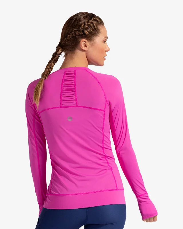 BloqUV: Women's UPF 50 Pullover (2012) - Bubble Gum Short Puff Sleeve