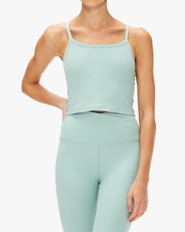 Beyond Yoga Spacedye Slim Racerback Cropped Tank teal tank top