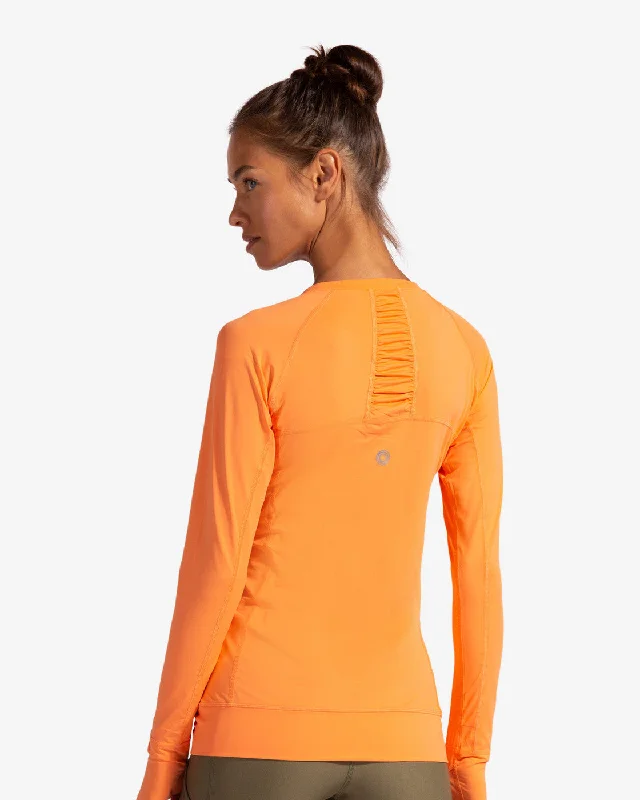 BloqUV: Women's UPF 50 Pullover (2012) - Tangerine Asymmetrical Neck Pullover