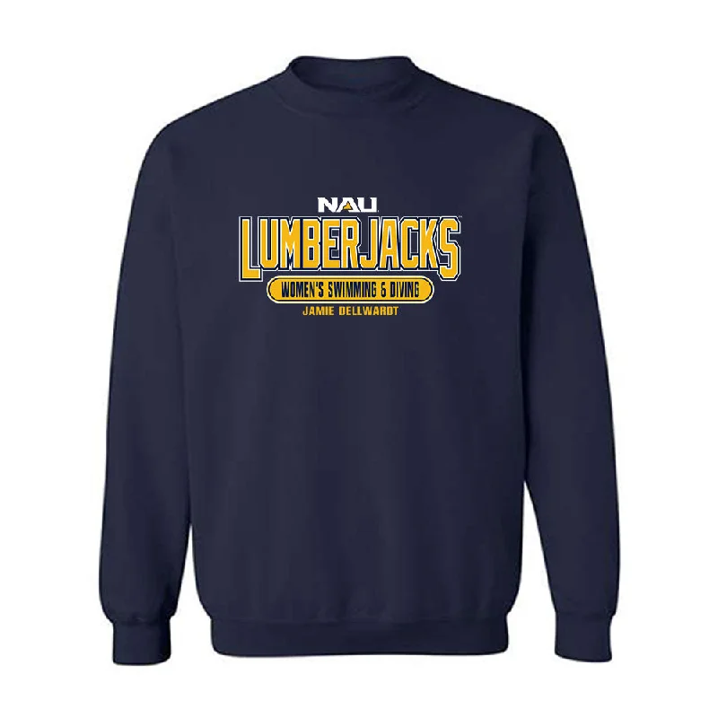 Northern Arizona - NCAA Women's Swimming & Diving : Jamie Dellwardt - Classic Fashion Shersey Crewneck Sweatshirt Hoodie with Drop Shoulder Relaxed Streetwear