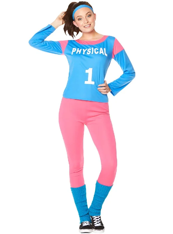 1980s Physical Womens Fancy Dress Costume Tunics Leisure comfortable