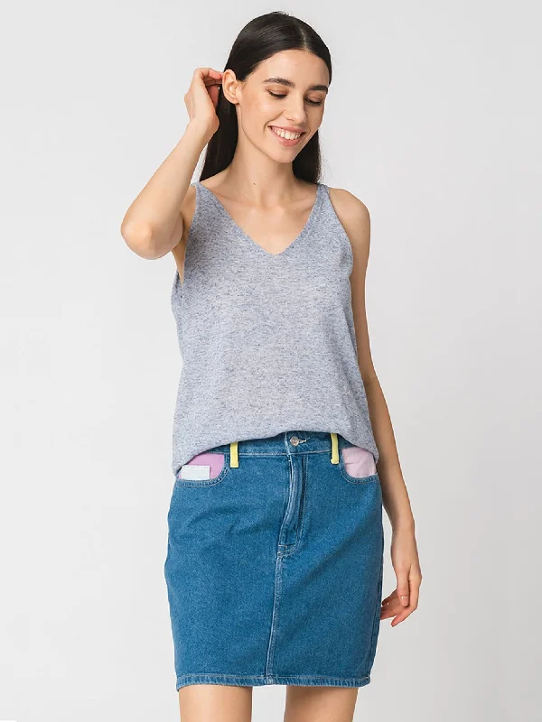 Γυναικείο top ONLMELODY LINEN S/L TANK TOP KNT 15256568 | 15256568 cozy tank top