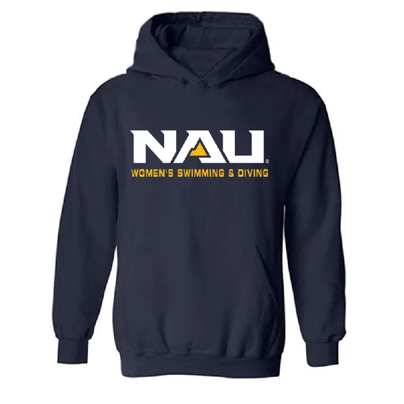 Northern Arizona - NCAA Women's Swimming & Diving : Bena Koehn - Classic Shersey Hooded Sweatshirt Hoodie with Camouflage Military Edgy