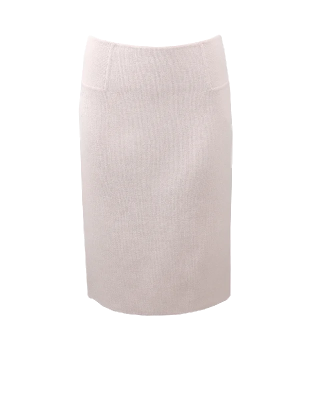 Pintuck Wool Crepe Skirt breathable skirt fabric