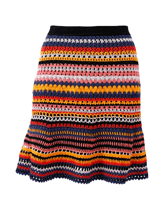 Crochet Knit Flirty Skirt modal blend skirt