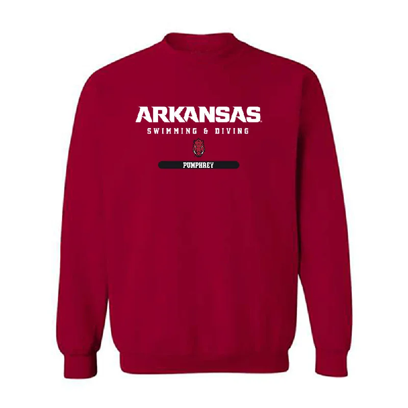 Arkansas - NCAA Women's Swimming & Diving : Kanah Pumphrey - Classic Shersey Crewneck Sweatshirt Hoodie with Cropped Fit Short Trendy