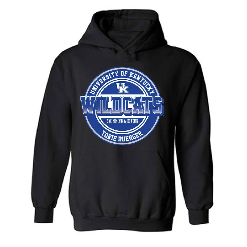 Kentucky - NCAA Women's Swimming & Diving : Torie Buerger - Classic Fashion Shersey Hooded Sweatshirt Hoodie with Typography Text Message