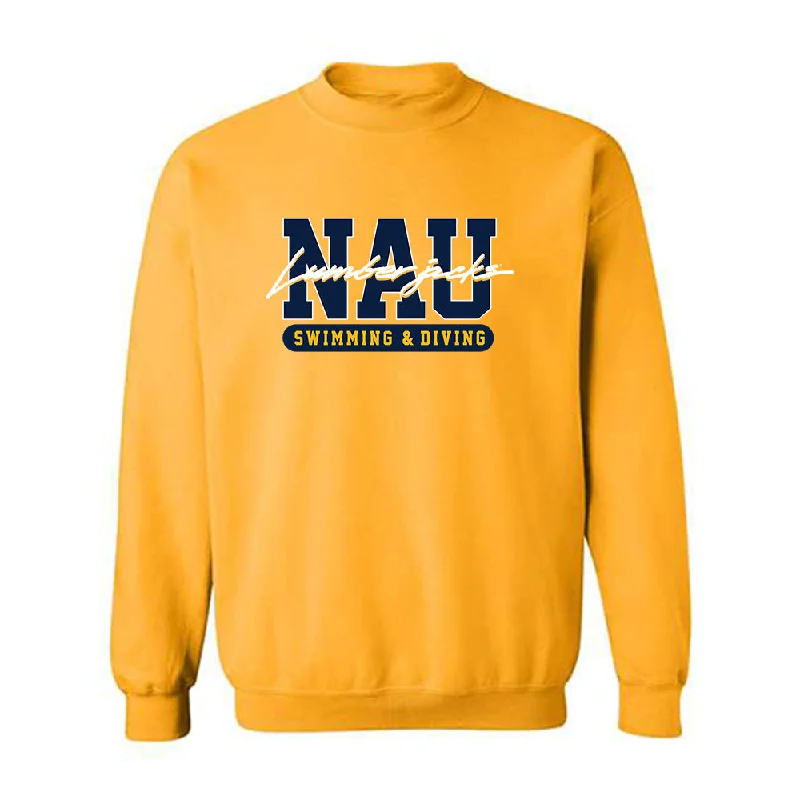 Northern Arizona - NCAA Women's Swimming & Diving : Jamie Dellwardt - Classic Shersey Crewneck Sweatshirt Hoodie with Rolled Sleeves Casual Relaxed