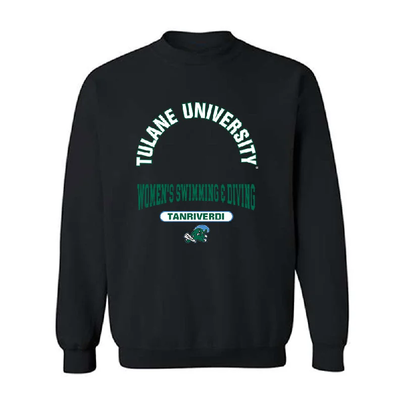 Tulane - NCAA Women's Swimming & Diving : Ece Tanriverdi - Classic Fashion Shersey Crewneck Sweatshirt Hoodie with Hem Ribbing Snug Secure